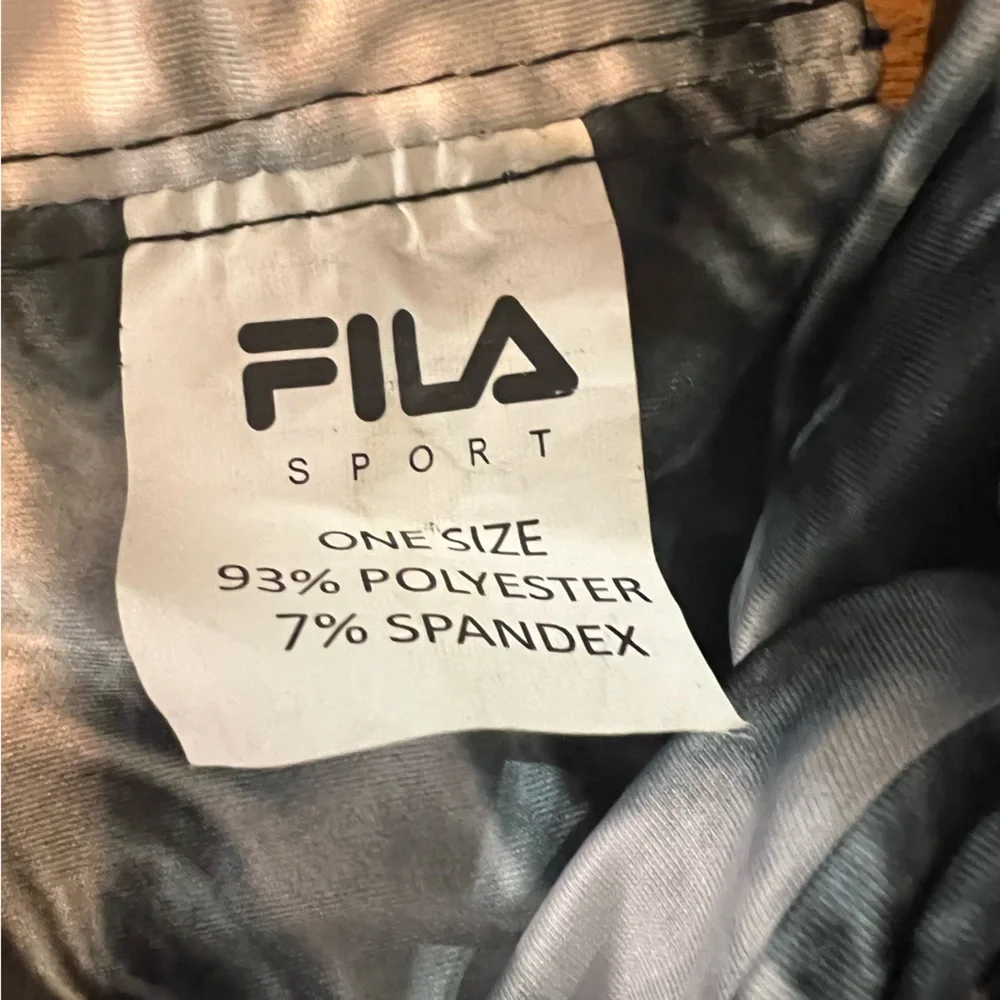 NWOT fila sport knot headband stretchy tie dye womens polyester spandex gray